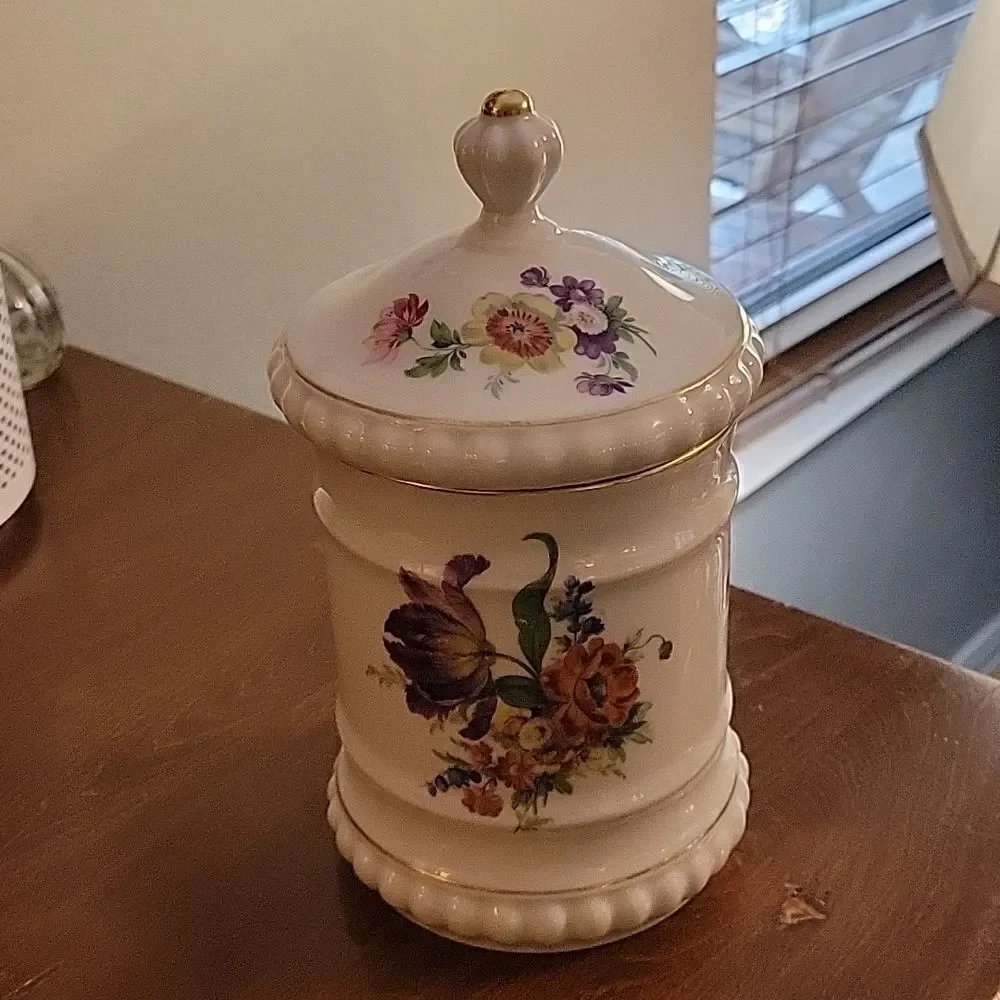 BAREUTHER WALDSASSEN Vintage Limited Edition Floral Porcelain Canister